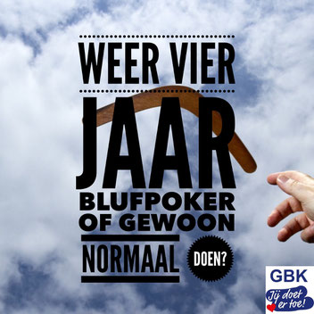 Verkiezingsposter GBK bluf
